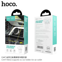 Magnetinis automobilio telefono laikiklis Hoco oro išleidimo angai CA47 metalinis, juodas