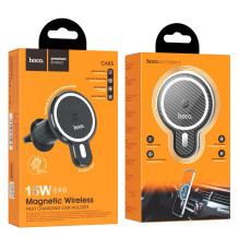Wireless car phone holder compatible with Magsafe Hoco 15W air vent CA85 black