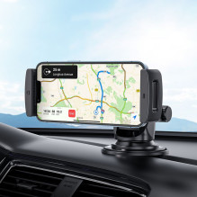 Automobilinis telefono laikiklis Hoco priekiniam stiklui / prietaisų skydeliui CA120, juodas