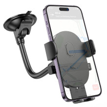 Automobilinis telefono laikiklis Hoco priekiniam stiklui / prietaisų skydeliui H20, juodas