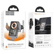 Wireless car phone holder Hoco 15 W air vent HW7 gray Wireless car phone holder Hoco 15 W air vent HW7 gray