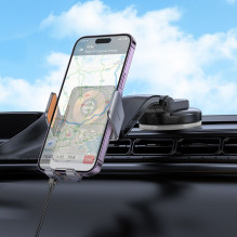 Wireless car phone holder Hoco 15 W windshield / dashboard HW8 black