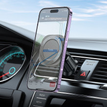 Magnetinis automobilio telefono laikiklis, suderinamas su „Magsafe Hoco H28“ oro ventiliacijos anga, juodas Magnetinis automobilio telefono laikiklis, suderinamas su „Magsafe Hoco H28“ oro ventiliacijos anga, juodas
