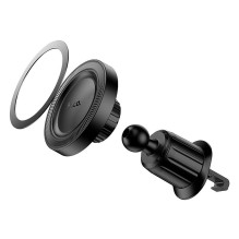 Magnetic car phone holder compatible with Magsafe Hoco air vent H56 black