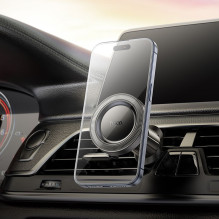Magnetinis automobilio telefono laikiklis, suderinamas su „Magsafe Hoco H56“ oro ventiliacijos angos laikikliu, juodas
