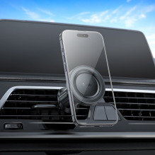 Magnetinis automobilio telefono laikiklis, suderinamas su „Magsafe Hoco H56“ oro ventiliacijos angos laikikliu, juodas