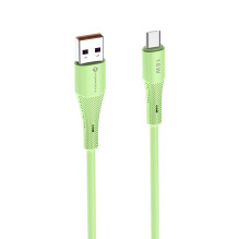 Cable USB A to Micro USB Forcell F-Energy QC3.0 2,4A 18W Silicone 1 m C341 green
