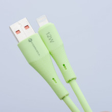 Cable USB A to Micro USB Forcell F-Energy QC3.0 2,4A 18W Silicone 1 m C341 green