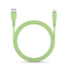 USB A į Micro USB laidas Forcell F-Energy QC3.0 2,4A 18W silikoninis 1 m C341 žalias
