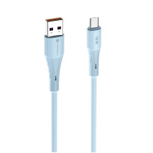 Cable USB A to Micro USB Forcell F-Energy QC3.0 2,4A 18W Silicone 1 m C341 blue