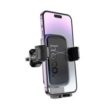 Automobilinis telefono laikiklis Hoco oro išleidimo angai H78 juodas ir pilkas