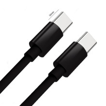 Cable Type C to Type C PD QC 3A 60W C296 (long conector 8mm) 1 m black
