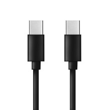 Cable Type C to Type C PD QC 3A 60W C296 (long conector 8mm) 1 m black