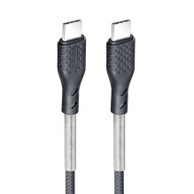Cable USB C to USB C Forcell F-Energy QC4.0 PD 5A 66W Carbon 1 m CB-02C black Cable USB C to USB C Forcell F-Energy QC4.0 PD 5A 66W Carbon 1 m CB-02C black