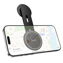 Magnetinis automobilio telefono laikiklis, tvirtinamas prie ekrano galo, Hoco H93, juodas
