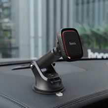 Magnetic car phone holder Hoco windshield / dashboard CA42 black and red