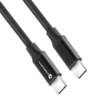 Cable USB C to USB C Forcell F-Energy QC4.0 PD 5A 100W E-mark / 4K / Thunderbolt / 20Gbit / s 1 m C391 black