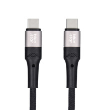 Cable USB C do USB C Blue Star 3A 60W PD QC4.0 with braid 2 m TFK-DC-004 black Cable USB C do USB C Blue Star 3A 60W PD QC4.0 with braid 2 m TFK-DC-004 black