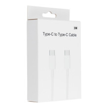 Cable Type C to Type C PD QC3.0 3A 30W HD26 BOX 3 m white Cable Type C to Type C PD QC3.0 3A 30W HD26 BOX 3 m white