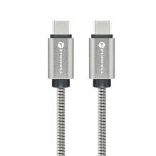 Cable USB C to USB C Forcell F-Energy QC4.0 PD 3A 60W Metal 1 m C237 silver Cable USB C to USB C Forcell F-Energy QC4.0 PD 3A 60W Metal 1 m C237 silver