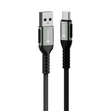 Cable USB A to USB C Forcell F-Energy QC4.0 3A 66W Cafule 0,25 m C256 black