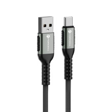 USB A į USB C laidas Forcell F-Energy QC4.0 3A 66W Cafule 3 m C256 juodas