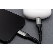 Cable USB A to USB C Forcell F-Energy QC4.0 3A 66W Cafule 3 m C256 black Cable USB A to USB C Forcell F-Energy QC4.0 3A 66W Cafule 3 m C256 black