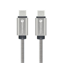 Laidas USB C į USB C Forcell F-Energy QC4.0 PD 3A 66W metalinis 2 m C237 sidabrinis Laidas USB C į USB C Forcell F-Energy QC4.0 PD 3A 66W metalinis 2 m C237 sidabrinis