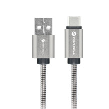 Cable USB A to USB C Forcell F-Energy QC4.0 3A 66W Metal 2 m C234 silver Cable USB A to USB C Forcell F-Energy QC4.0 3A 66W Metal 2 m C234 silver
