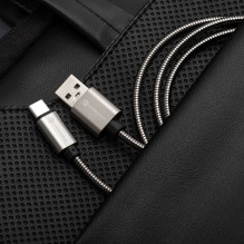 Cable USB A to USB C Forcell F-Energy QC4.0 3A 66W Metal 2 m C234 silver Cable USB A to USB C Forcell F-Energy QC4.0 3A 66W Metal 2 m C234 silver