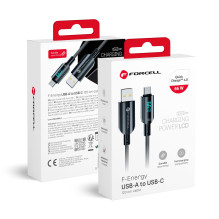 USB A į USB C laidas Forcell F-Energy QC4.0 PD 3A 66W skaitmeninis 1,2 m C272 juodas USB A į USB C laidas Forcell F-Energy QC4.0 PD 3A 66W skaitmeninis 1,2 m C272 juodas