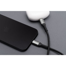 Cable USB C to USB C Forcell F-Energy QC4.0 PD 5A 100W Cafule 2 m C260 black Cable USB C to USB C Forcell F-Energy QC4.0 PD 5A 100W Cafule 2 m C260 black