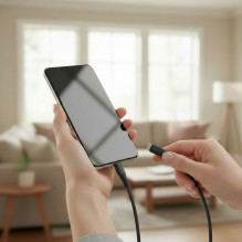 Cable USB C to USB C Forcell F-Energy QC4.0 PD 5A 100W Silicone 1 m C347 black