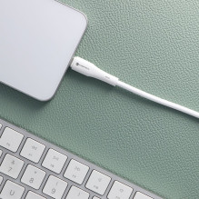 Cable USB C to USB C Forcell F-Energy QC4.0 PD 5A 100W Silicone 1 m C347 white