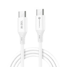 Cable USB C to USB C Forcell F-Energy QC4.0 PD 5A 100W Silicone 1 m C347 white