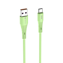USB A į USB C laidas Forcell F-Energy QC4.0 3A 66W silikoninis 1 m C342 žalias