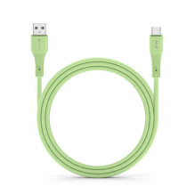 Cable USB A to USB C Forcell F-Energy QC4.0 3A 66W Silicone 1 m C342 green