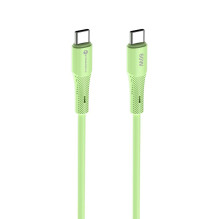 Cable USB C to USB C Forcell F-Energy QC4.0 PD 3A 60W Silicone 1 m C344 green