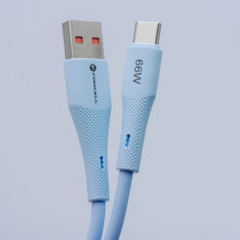 Cable USB A to USB C Forcell F-Energy QC4.0 3A 66W Silicone 1 m C342 blue