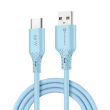 Cable USB A to USB C Forcell F-Energy QC4.0 3A 66W Silicone 1 m C342 blue