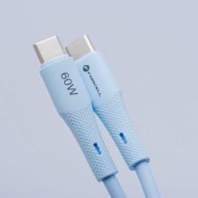 Cable USB C to USB C Forcell F-Energy QC4.0 PD 3A 60W Silicone 1 m C344 blue