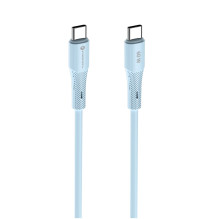 USB C laidas į USB C jungtį Forcell F-Energy QC4.0 PD 3A 60W silikoninis 1 m C344 mėlynas