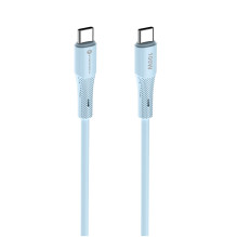 Cable USB C to USB C Forcell F-Energy QC4.0 PD 5A 100W Silicone 1 m C347 blue