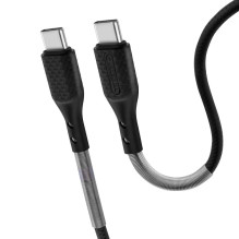 Cable USB C to USB C Forcell F-Energy QC4.0 PD 5A 100W Carbon 1 m CB-04C black Cable USB C to USB C Forcell F-Energy QC4.0 PD 5A 100W Carbon 1 m CB-04C black