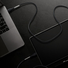 Cable USB C to USB C Forcell F-Energy QC4.0 PD 5A 240W Carbon 1 m CB-05C black Cable USB C to USB C Forcell F-Energy QC4.0 PD 5A 240W Carbon 1 m CB-05C black