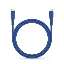 USB C laidas į USB C jungtį Forcell F-Energy QC4.0 PD 3A 60W silikoninis 1 m C344 tamsiai mėlynas