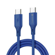 Cable USB C to USB C Forcell F-Energy QC4.0 PD 5A 100W Silicone 1 m C347 navy blue