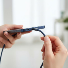 Laidas USB C į USB C Forcell F-Energy QC4.0 PD 3A 60W Cafule Color 1,2 m ACYH23 tamsiai mėlynas Laidas USB C į USB C Forcell F-Energy QC4.0 PD 3A 60W Cafule Color 1,2 m ACYH23 tamsiai mėlynas