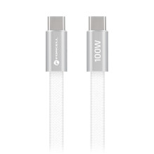 Cable USB C to USB C Forcell F-Energy QC4.0 PD 5A 100W Cafule Flat 1,2m CCFN23 white Cable USB C to USB C Forcell F-Energy QC4.0 PD 5A 100W Cafule Flat 1,2m CCFN23 white