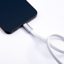 USB C į USB C laidas Forcell F-Energy QC4.0 PD 5A 100W Cafule Flat 1,2m CCFN23 baltas USB C į USB C laidas Forcell F-Energy QC4.0 PD 5A 100W Cafule Flat 1,2m CCFN23 baltas